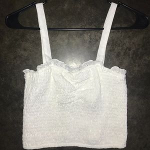 white crop top